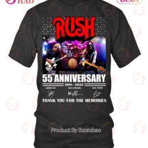 Rush 55th Anniversary 1968 – 2023 Thank You For The Memories T-Shirt