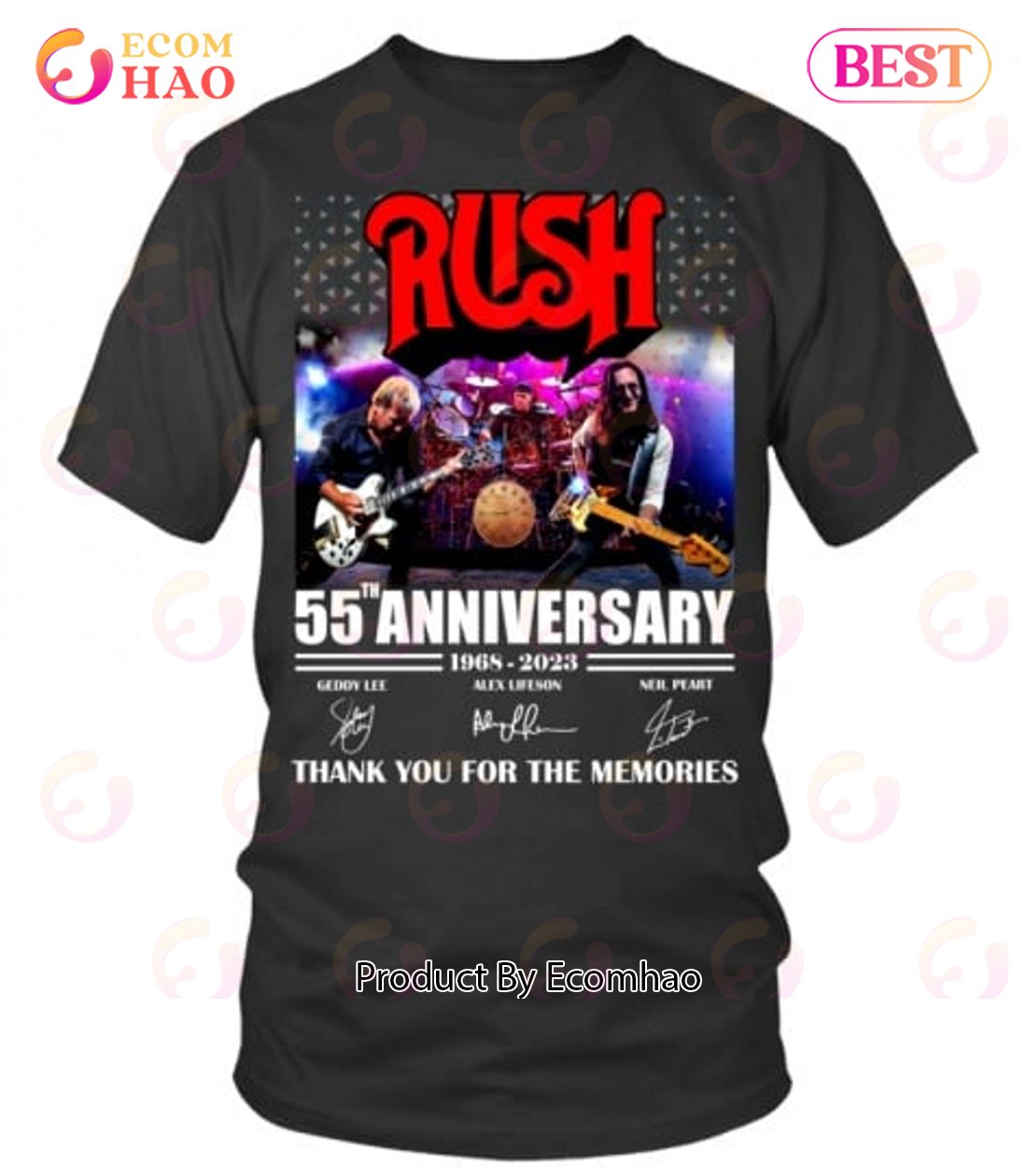 Rush 55th Anniversary 1968 – 2023 Thank You For The Memories T-Shirt