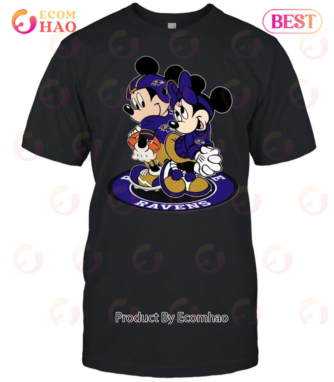 NFL Baltimore Ravens Mickey & Minnie T-Shirt