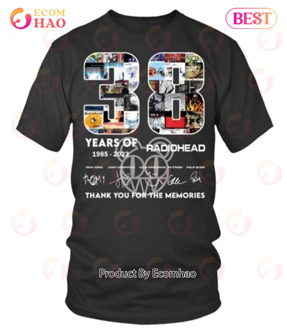 38 Years Of 1985 – 2023 Radiohead Thank You For The Memories T-Shirt