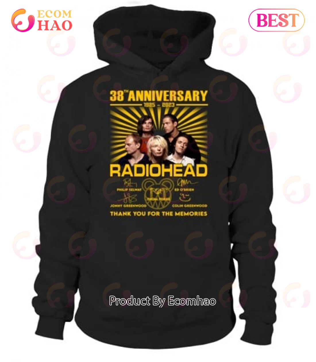 38th Anniversary 1985 – 2023 Radiohead Thank You For The Memories T-Shirt