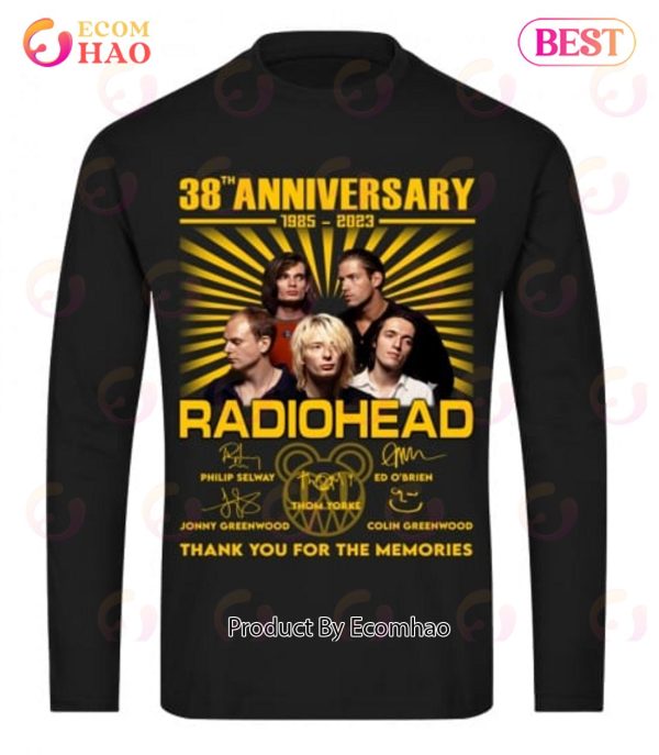 38th Anniversary 1985 – 2023 Radiohead Thank You For The Memories T-Shirt