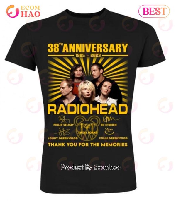 38th Anniversary 1985 – 2023 Radiohead Thank You For The Memories T-Shirt