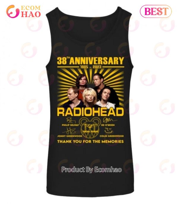 38th Anniversary 1985 – 2023 Radiohead Thank You For The Memories T-Shirt