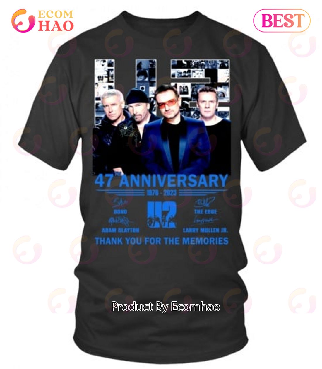 47th Anniversary 1976 – 2023 U2 Thank You For The Memories T-Shirt