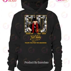 60 Years Of 1963 – 2023 Neil Young Thank You For The Memories T-Shirt