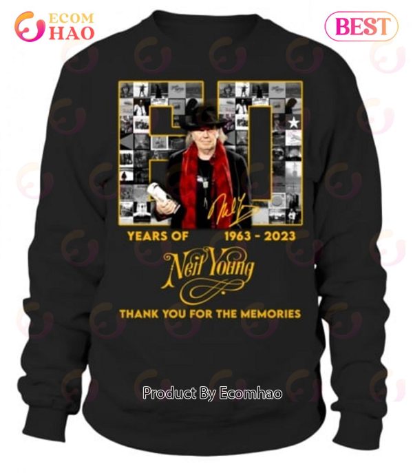 60 Years Of 1963 – 2023 Neil Young Thank You For The Memories T-Shirt