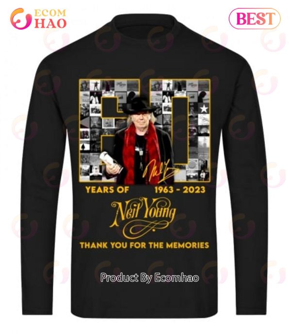 60 Years Of 1963 – 2023 Neil Young Thank You For The Memories T-Shirt