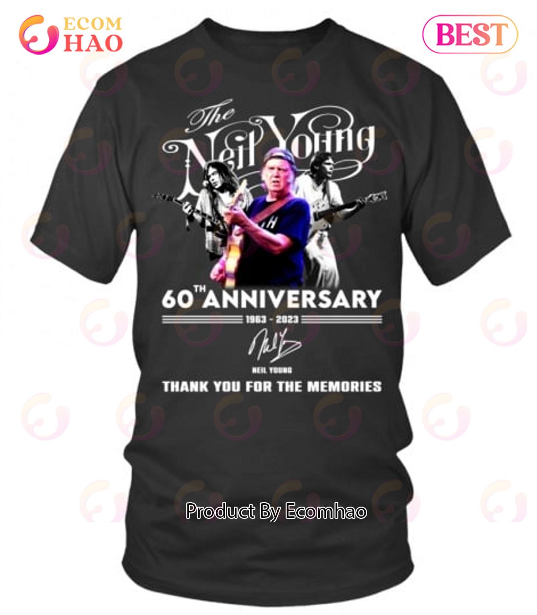 60th Anniversary 1963 – 2023 Neil Young Thank You For The Memories T-Shirt