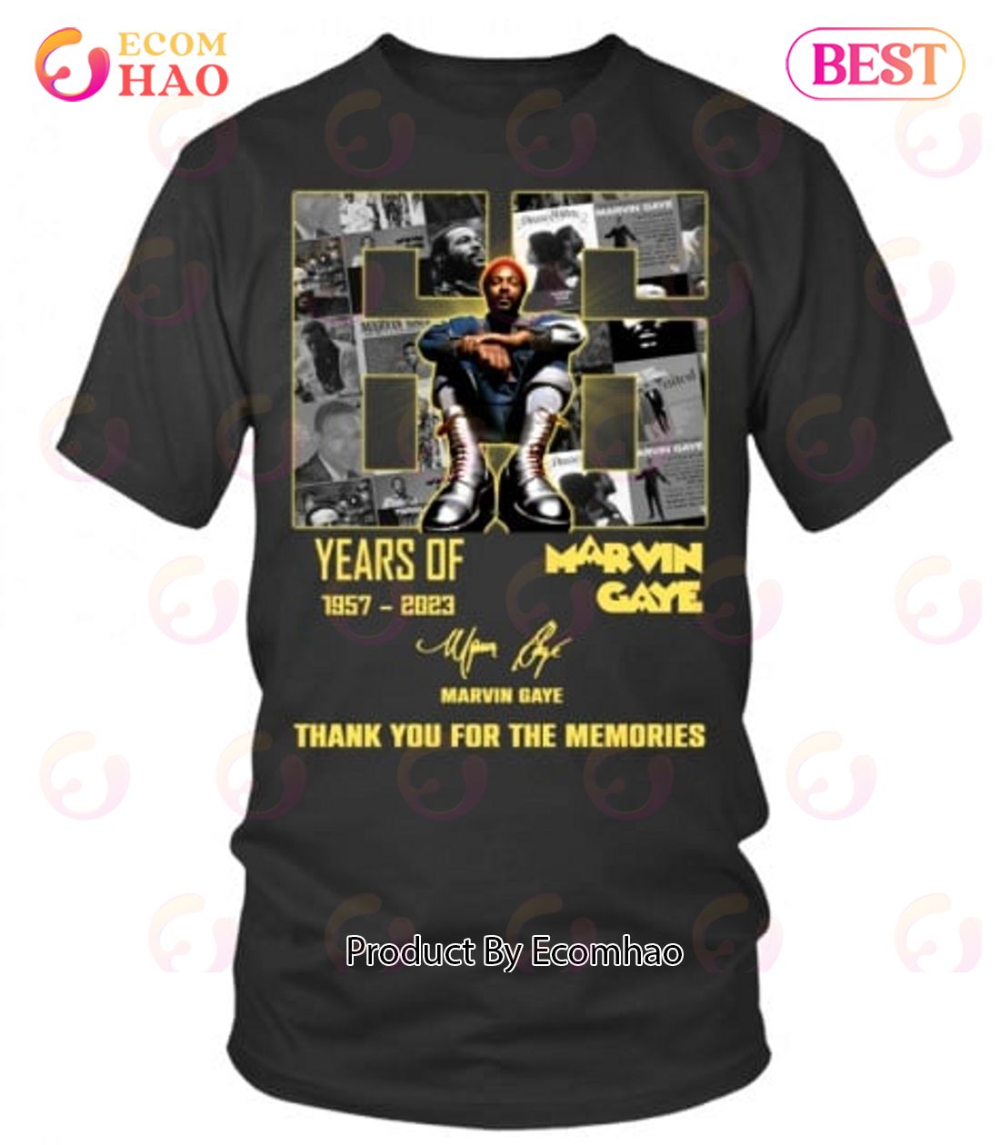 66 Years Of 1957 – 2023 Marvin Gaye Thank You For The Memories T-Shirt