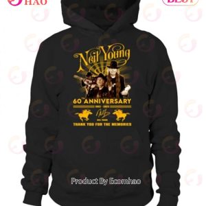 Neil Young 60th Anniversary 1963 – 2023 Thank You For The Memories T-Shirt