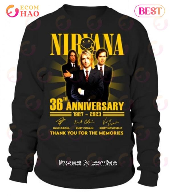 Nirvana 36th Anniversary 1987 – 2023 Thank You For The Memories T-Shirt