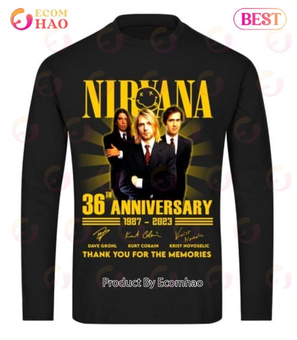 Nirvana 36th Anniversary 1987 – 2023 Thank You For The Memories T-Shirt
