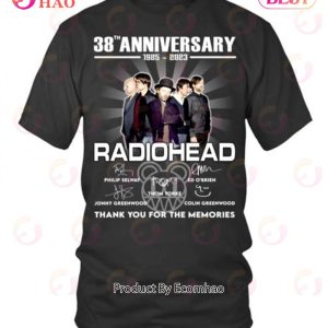 Radiohead 38th Anniversary 1985 – 2023 Thank You For The Memories T-Shirt