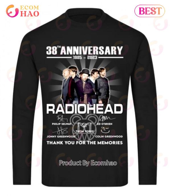 Radiohead 38th Anniversary 1985 – 2023 Thank You For The Memories T-Shirt
