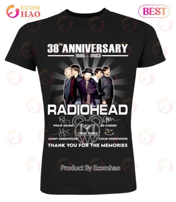 Radiohead 38th Anniversary 1985 – 2023 Thank You For The Memories T-Shirt