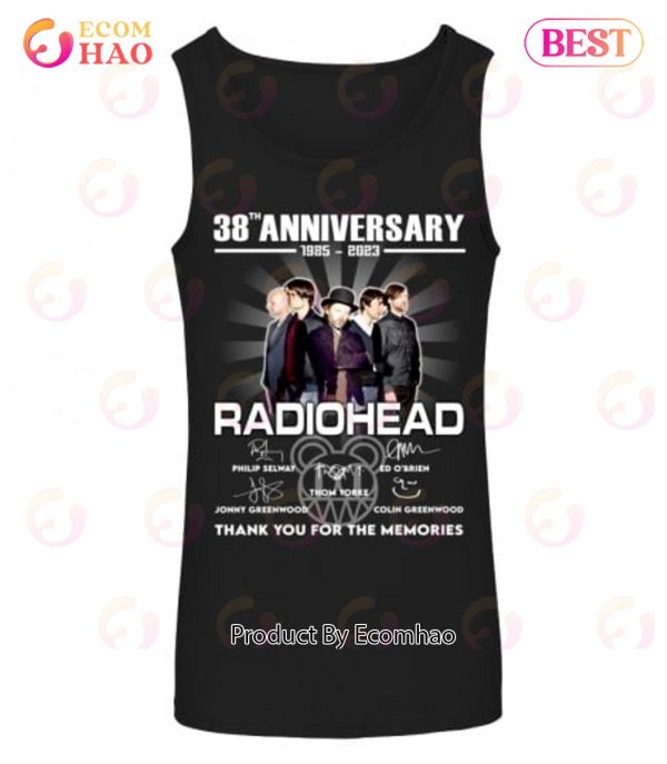Radiohead 38th Anniversary 1985 – 2023 Thank You For The Memories T-Shirt