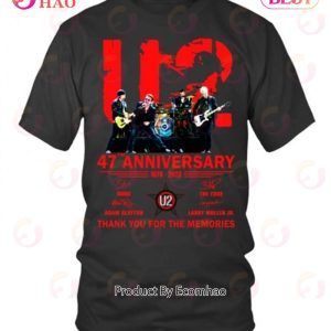 U2 47th Anniversary 1976 – 2023 Thank You For The Memories T-Shirt
