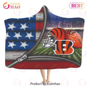 NFL Cincinnati Bengals 3D Hooded Blanket American