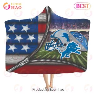NFL Detroit Lions 3D Hooded Blanket American