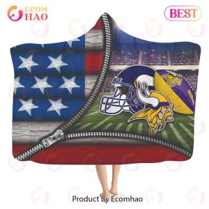NFL Minnesota Vikings 3D Hooded Blanket American