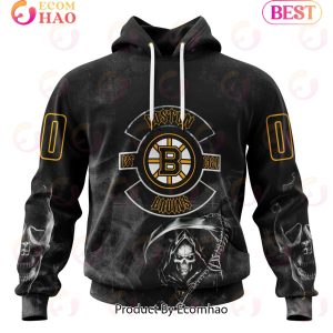 NHL Boston Bruins Specialized Kits For Rock Night 3D Hoodie