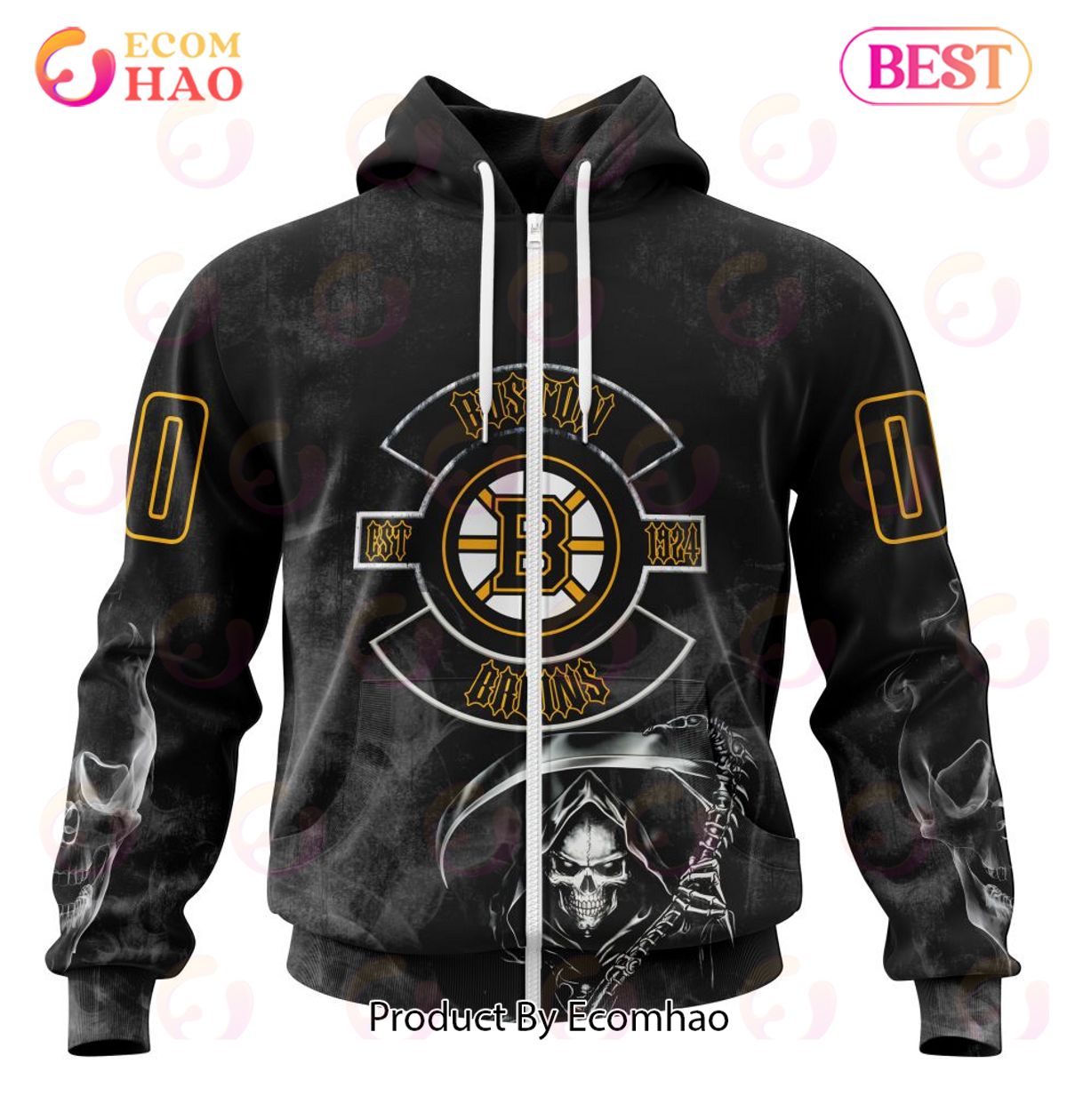 NHL Boston Bruins Specialized Kits For Rock Night 3D Hoodie