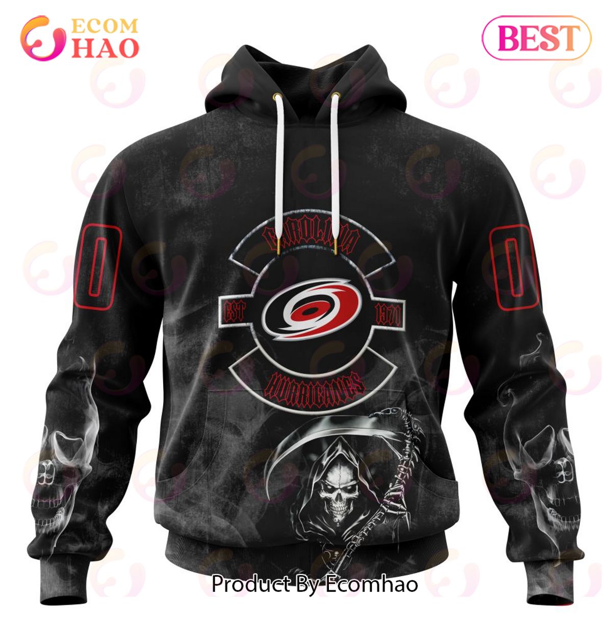 NHL Carolina Hurricanes Specialized Kits For Rock Night 3D Hoodie