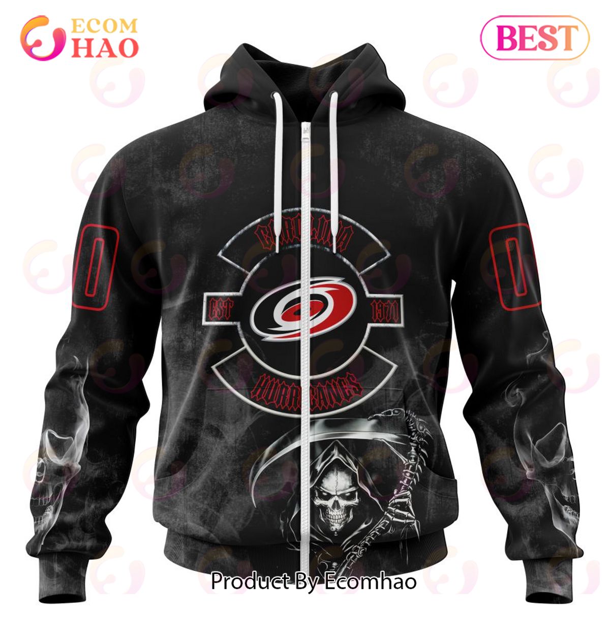 NHL Carolina Hurricanes Specialized Kits For Rock Night 3D Hoodie