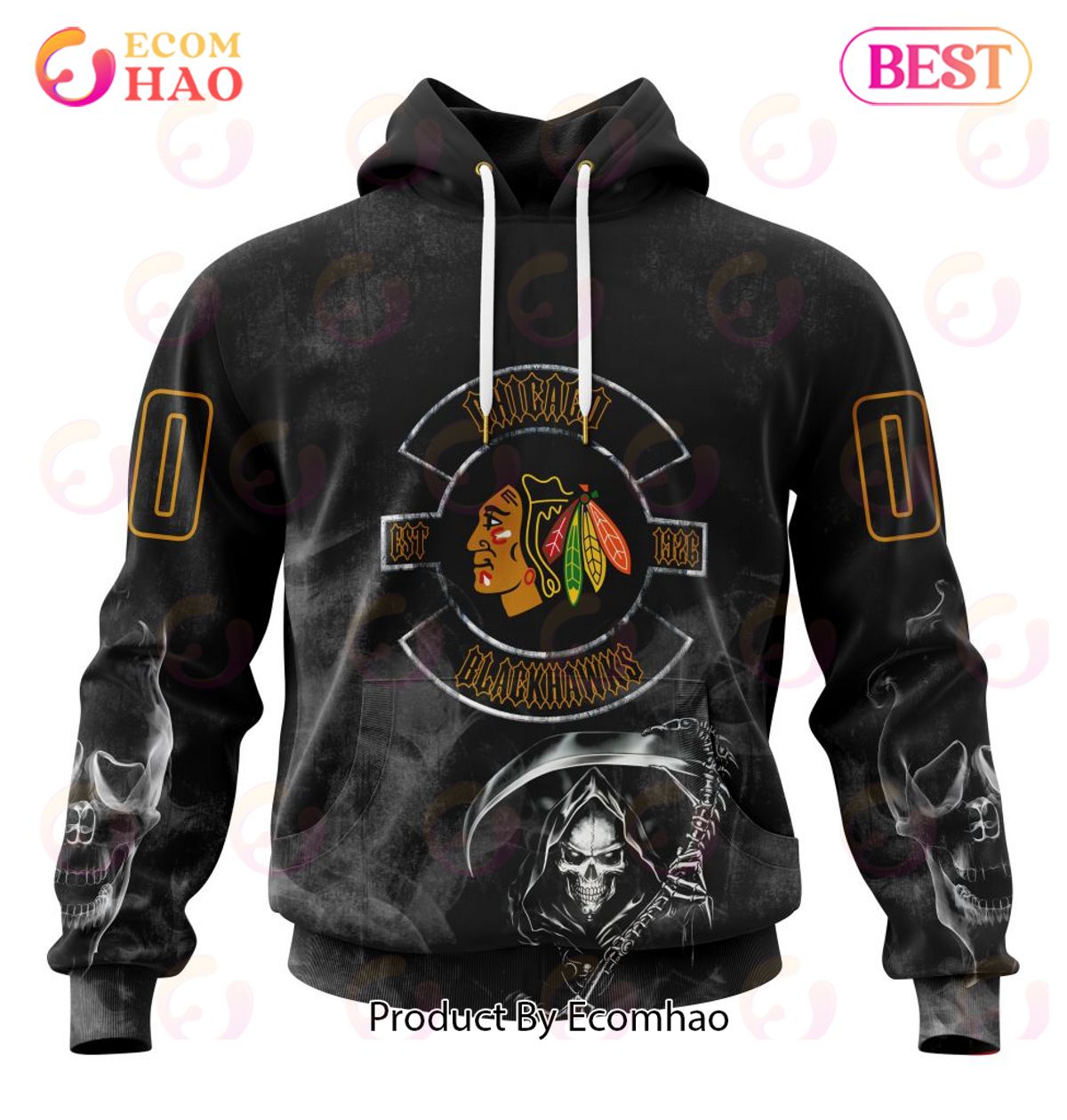 NHL Chicago BlackHawks Specialized Kits For Rock Night 3D Hoodie