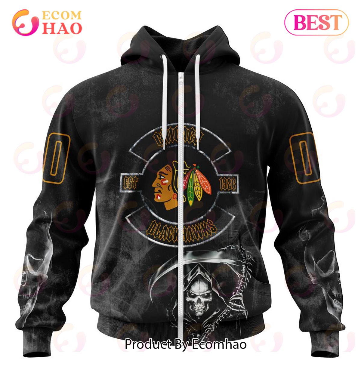 NHL Chicago BlackHawks Specialized Kits For Rock Night 3D Hoodie