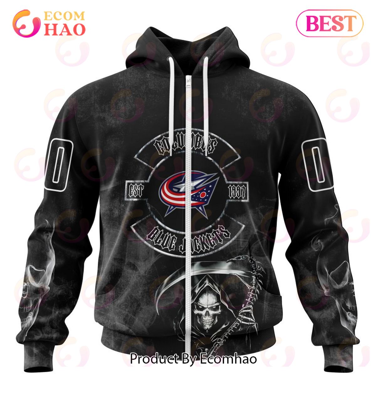 NHL Columbus Blue Jackets Specialized Kits For Rock Night 3D Hoodie