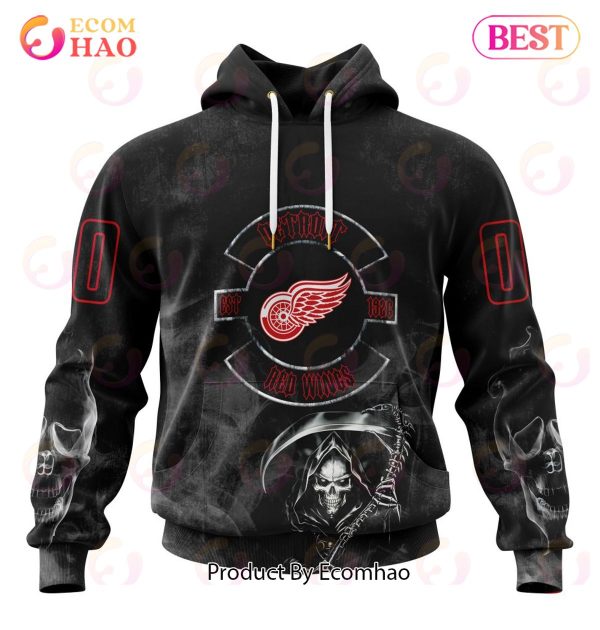 NHL Detroit Red Wings Specialized Kits For Rock Night 3D Hoodie