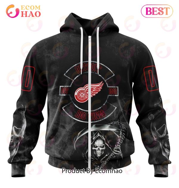 NHL Detroit Red Wings Specialized Kits For Rock Night 3D Hoodie