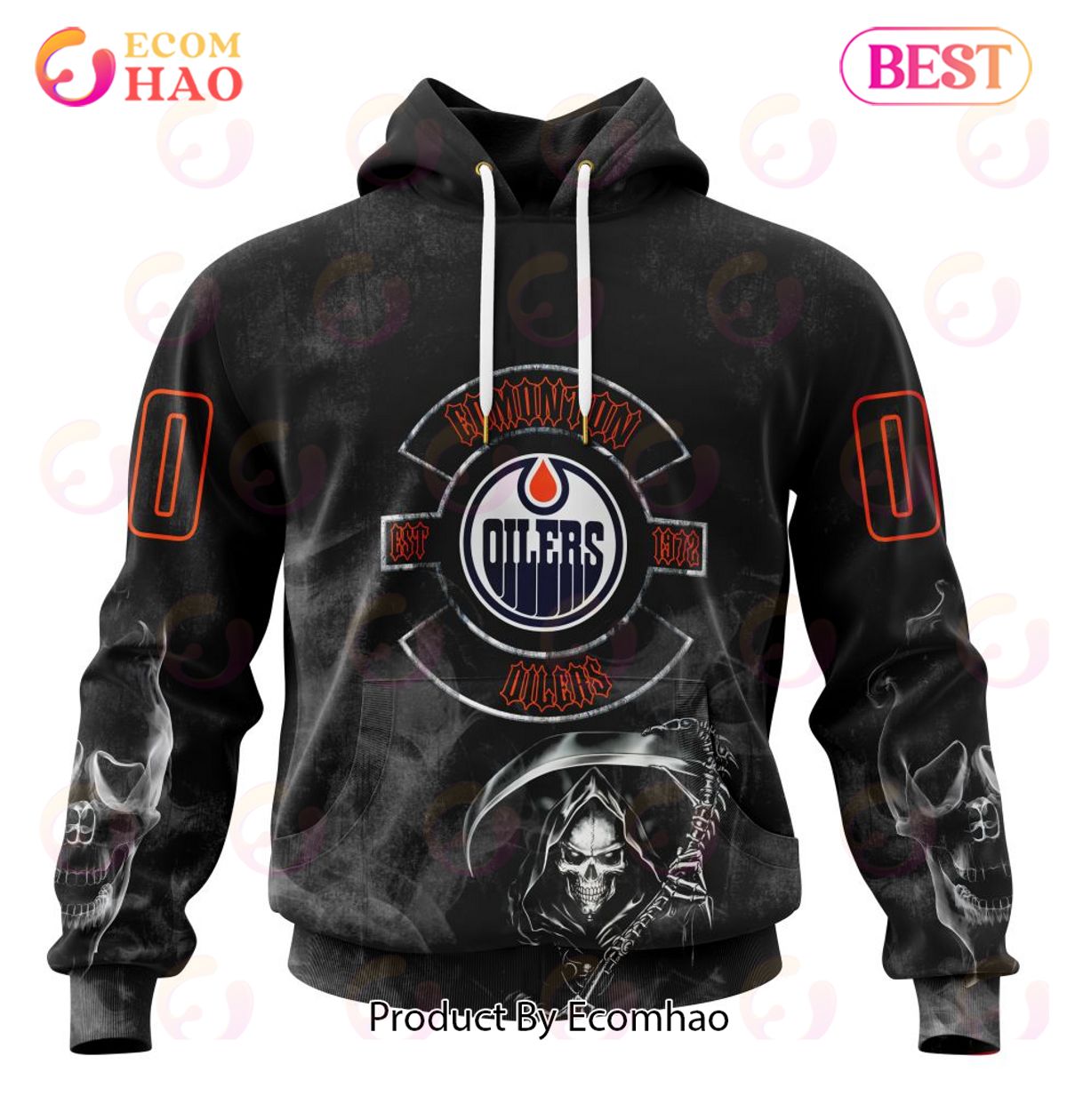NHL Edmonton Oilers Specialized Kits For Rock Night 3D Hoodie