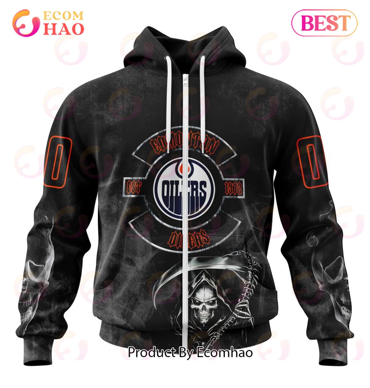 NHL Edmonton Oilers Specialized Kits For Rock Night 3D Hoodie