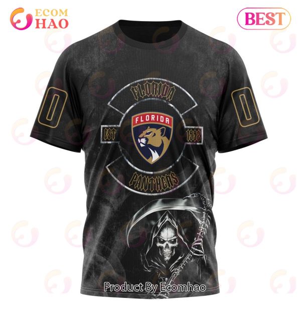 NHL Florida Panthers Specialized Kits For Rock Night 3D Hoodie