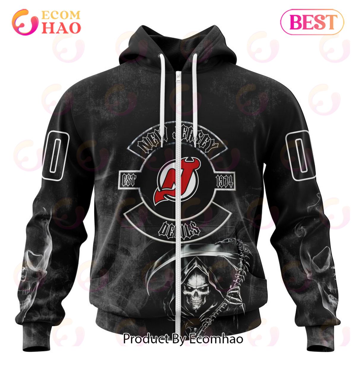 NHL New Jersey Devils Specialized Kits For Rock Night 3D Hoodie