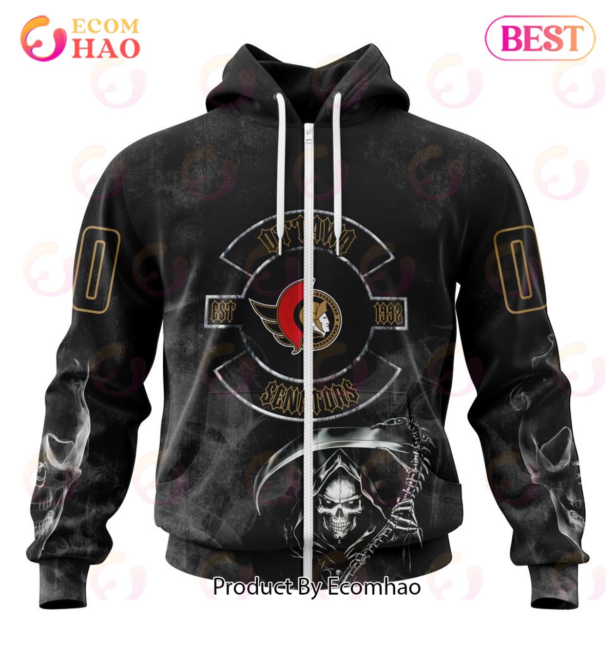 NHL Ottawa Senators Specialized Kits For Rock Night 3D Hoodie