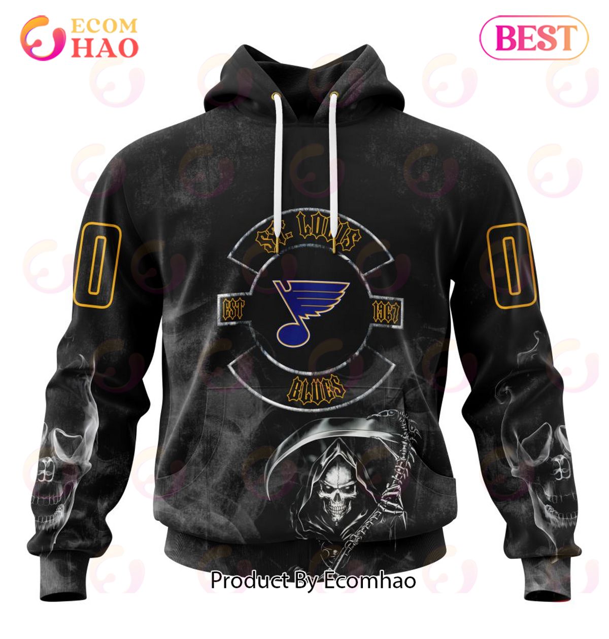NHL St. Louis Blues Specialized Kits For Rock Night 3D Hoodie