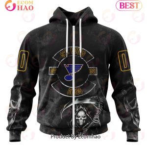 NHL St. Louis Blues Specialized Kits For Rock Night 3D Hoodie