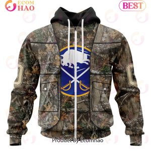 NHL Buffalo Sabres Specialized Unisex Vest Kits With Realtree Camo 3D Hoodie