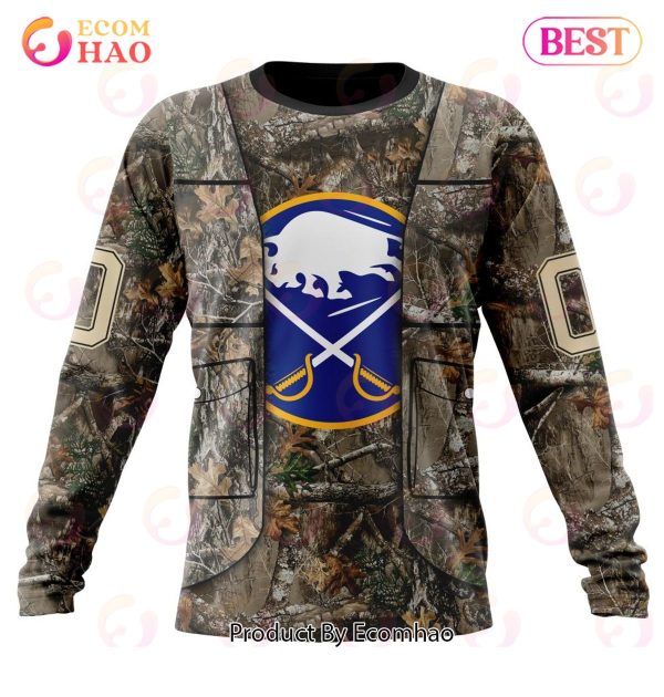 NHL Buffalo Sabres Specialized Unisex Vest Kits With Realtree Camo 3D Hoodie