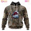 NHL Columbus Blue Jackets Specialized Unisex Vest Kits With Realtree Camo 3D Hoodie