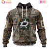 NHL Columbus Blue Jackets Specialized Unisex Vest Kits With Realtree Camo 3D Hoodie