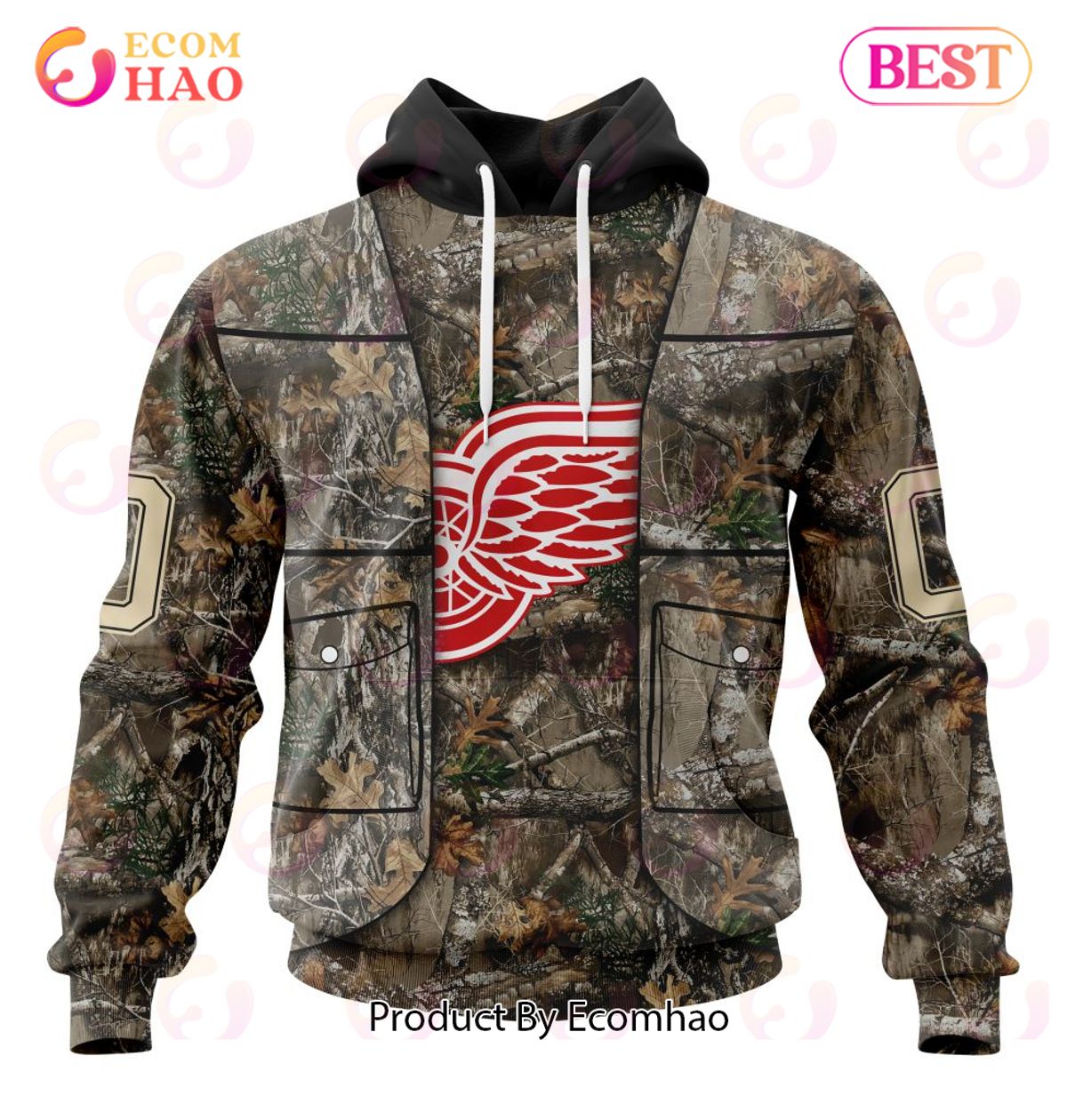 NHL Minnesota Wild Specialized Unisex Vest Kits With Realtree Camo 3D Hoodie