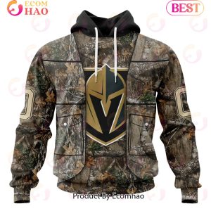 NHL Vegas Golden Knights Specialized Unisex Vest Kits With Realtree Camo 3D Hoodie