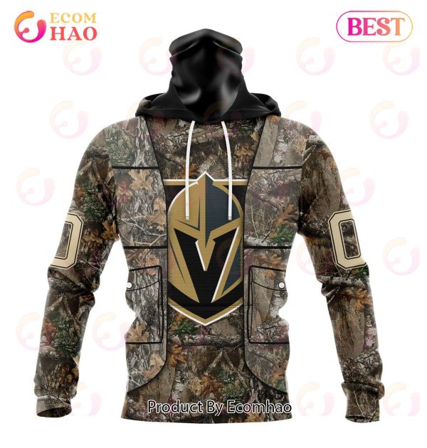 NHL Vegas Golden Knights Specialized Unisex Vest Kits With Realtree Camo 3D Hoodie