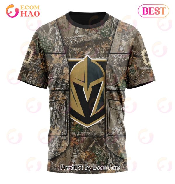 NHL Vegas Golden Knights Specialized Unisex Vest Kits With Realtree Camo 3D Hoodie