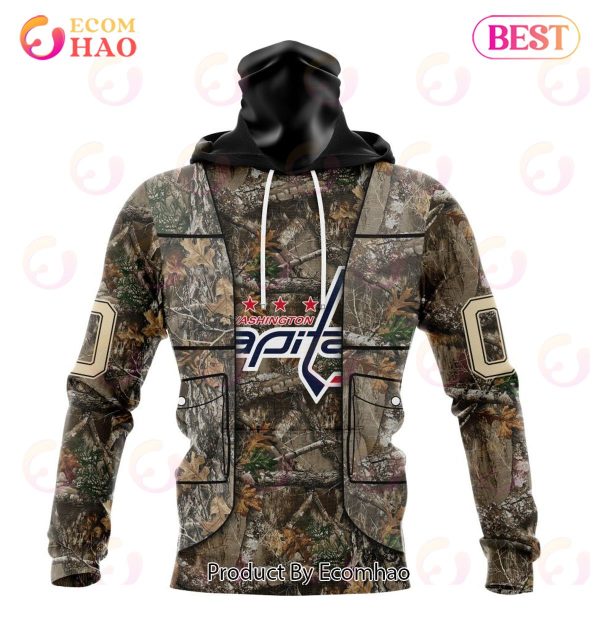 NHL Washington Capitals Specialized Unisex Vest Kits With Realtree Camo 3D Hoodie